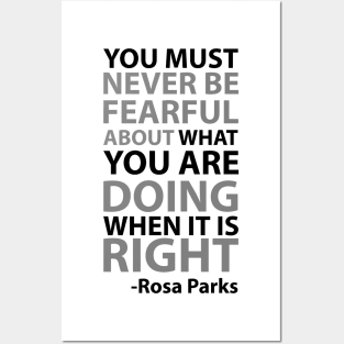 Never Be Fearful | Rosa Parks Posters and Art